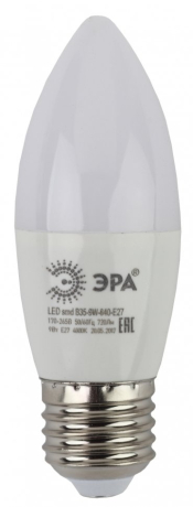 Лампа светодиодная ЭРА E27 9W 4000K матовая LED B35-9W-840-E27 Б0027972 
