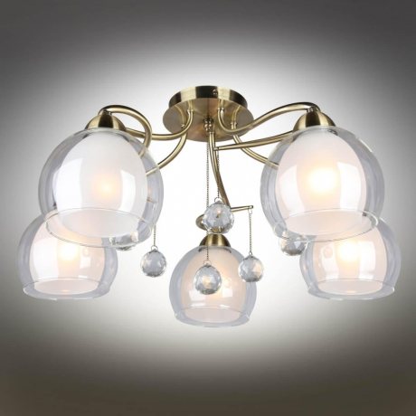 Витринный образец!  <123214> OML-54717-05 Потолочная люстра Omnilux Maluventu