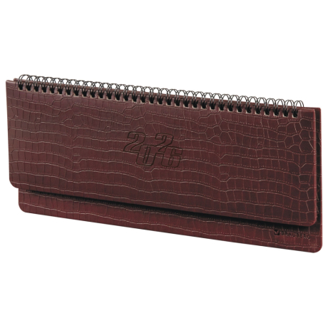 Нарушена упаковка!  <795231> Планинг датированный 2026 305х140 мм BRAUBERG "Comodo", под кожу, темно-коричневый, 117222