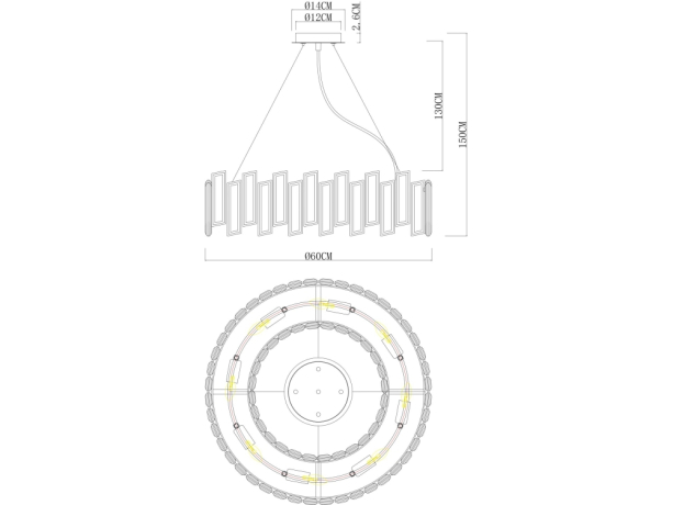 Подвесной светильник Divinare Romilda 3512/02 LM-8 