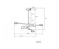 Люстра на штанге Мекли Kink Light 07650-6,33 (3000К)