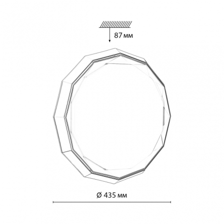 7671/DL COLOR SN Светильник пластик/белый/хром LED 48Вт 3000-6000К D435 IP43 пульт ДУ VAXIN SONEX 