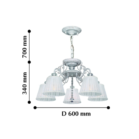 Подвесная люстра с лампочками F-Promo Amanda 2150-5PC+Lamps E14 Свеча 