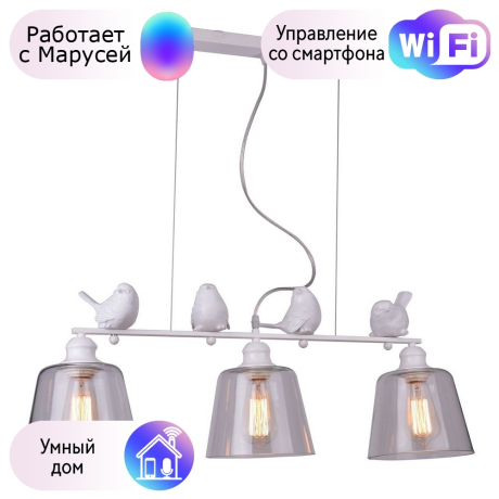 Подвесная люстра Arte Lamp Passero с поддержкой Маруся A4289SP-3WH-М 