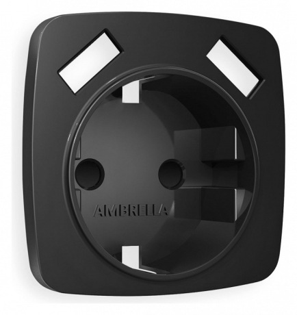 Накладка для розетки с заземлением и со шторками и 2хUSB type A Ambrella Volt OMEGA OP8090 