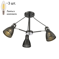 Люстра на штанге с лампочками Velante 219-023-03+Lamps