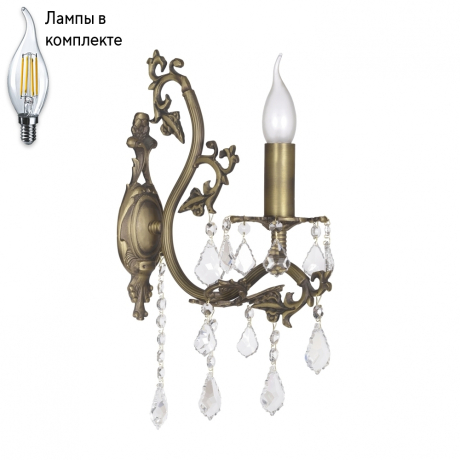 Бра с лампочкой Dio D arte Alessandria E 2.1.1.600 G+Lamps 