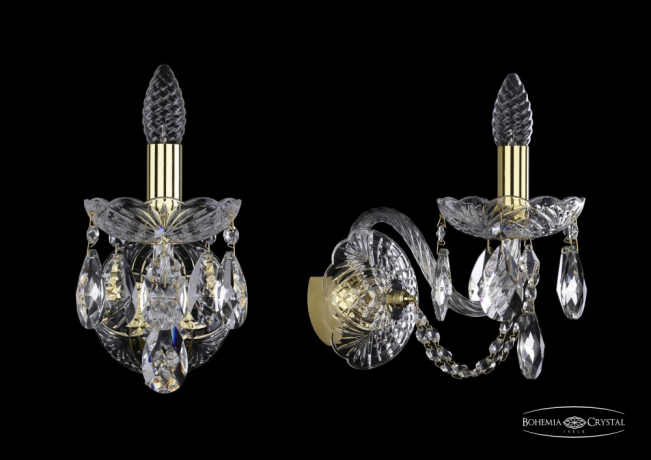 1402B/1/160/XL/G Бра Bohemia Ivele Crystal 