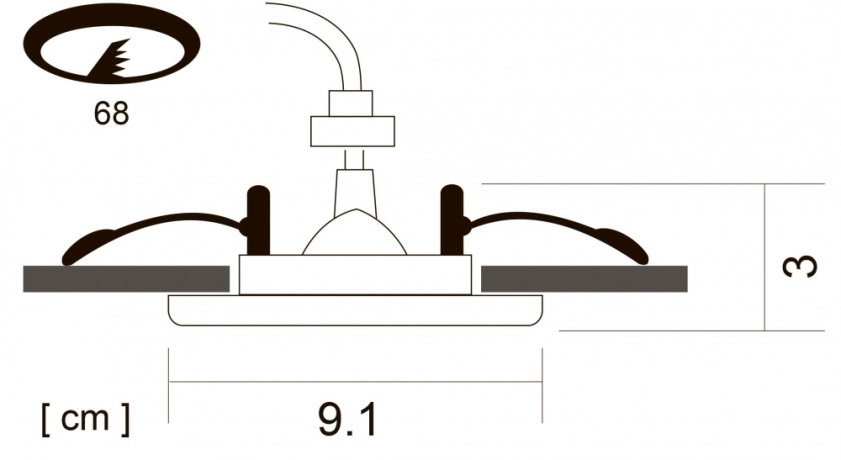 Встраиваемый светильник Arte Lamp Aqua A2024PL-1CC 