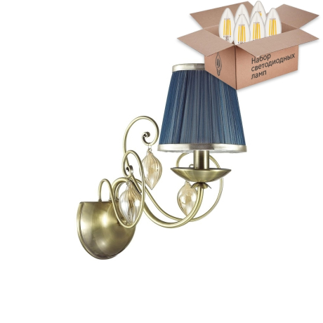 Бра с лампочкой Odeon Light Niagara 3921/1W+Lamps E14 Свеча 