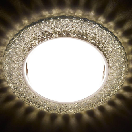 Встраиваемый светильник с лампочкой Ambrella light G298 CL/WW+Lamps 