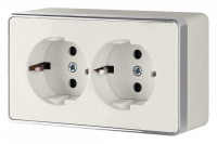 Розетка двойная с заземлением Gallant (слоновая кость) Werkel W5072103