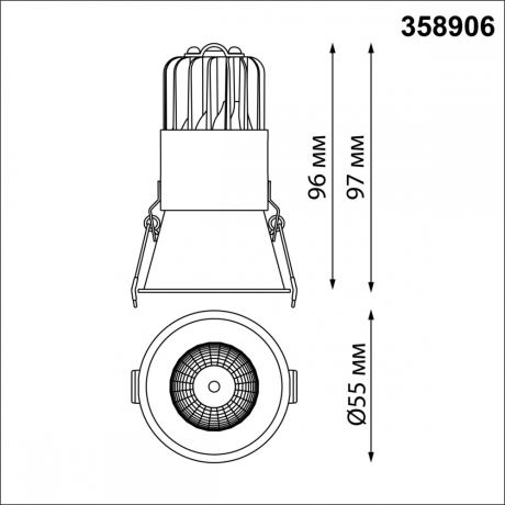 Встраиваемый светильник Novotech Lang 358906 