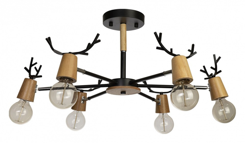 Люстра на штанге Loft it Sven 10024/6 Black 