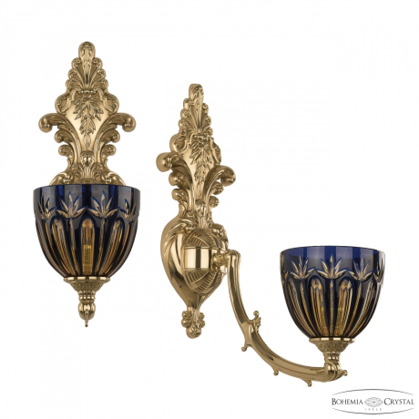 Бра Bohemia Ivele Crystal 7211B15/1/210 G P1 U Amber-Blue/H-1I 