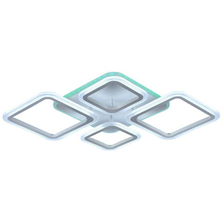 Светодиодная люстра с ПДУ Profit Light 8075/2+2 WHT 88W+8W RGB 