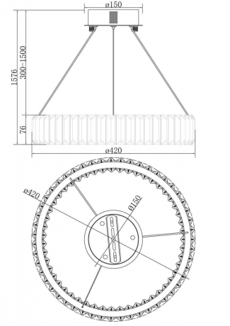 Подвесная диммируемая люстра с пультом ДУ Freya Tier FR5257PL-L17CH 