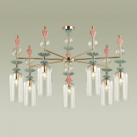 Люстра на штанге со светодиодными лампочками E14, комплект от Lustrof. №277461-624565