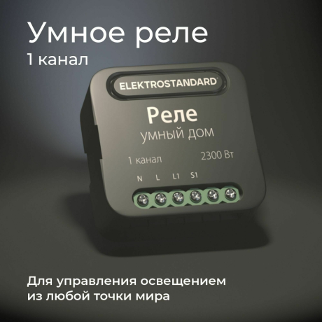Умное Wi-Fi реле 1 канал Elektrostandard 76006/00 (a059324)