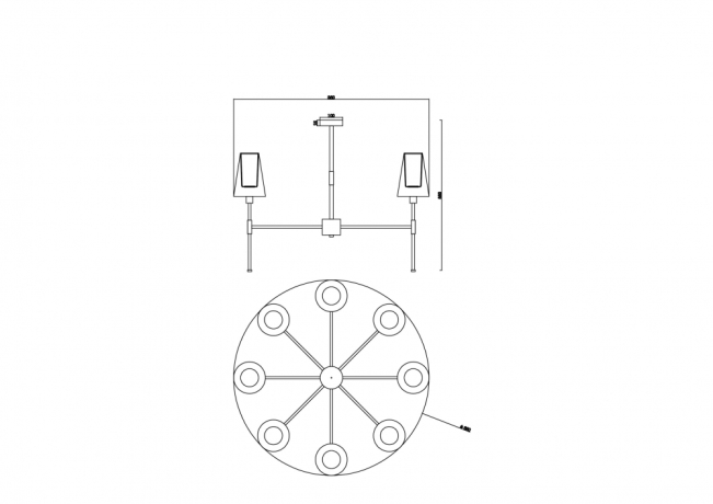 Люстра на штанге Freya Tida FR5196PL-08BBS 