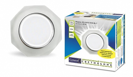 Встраиваемый светильник General GCL-GX53-H38-BL-7 661154 